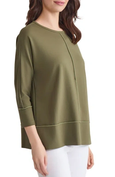 Jones New York Womens Exposed Seam 3 4 Sleeve Top Xs Pxl In Green