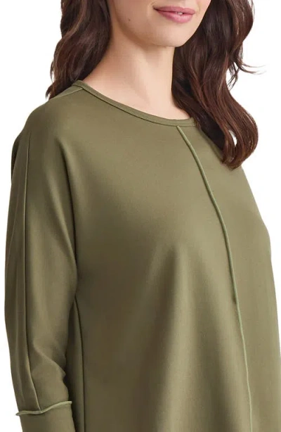 Jones New York Womens Exposed Seam 3 4 Sleeve Top Xs Pxl In Green