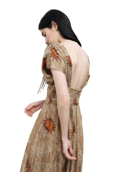 Nocturne Patterned Maxi Dress In Multi