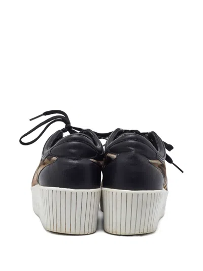 Pre-owned Dolce & Gabbana Leopard-print Leather Sneakers