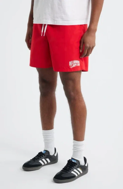 Billionaire Boys Club Bb Curve Drawstring Shorts In Red