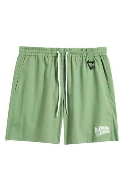 Billionaire Boys Club Bb Curve Drawstring Shorts In Green
