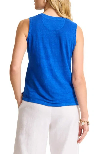 Tommy Bahama Lexie Linen Sleeveless Top In Blue