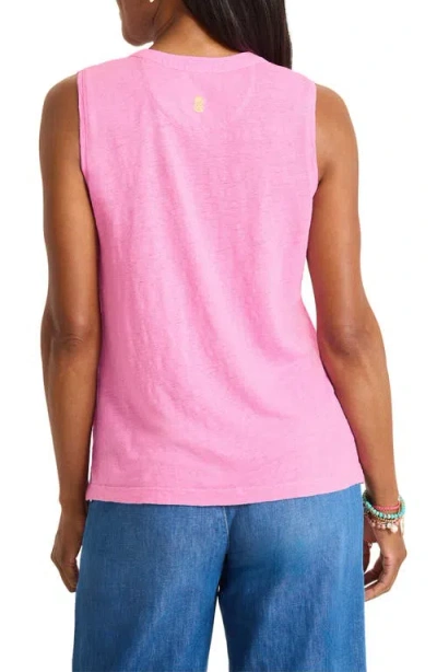 Tommy Bahama Lexie Linen Sleeveless Top In Pink