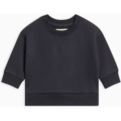 Colored Organics Quinn Organic French Terry Relaxed Pullover Sweatshirt In Black