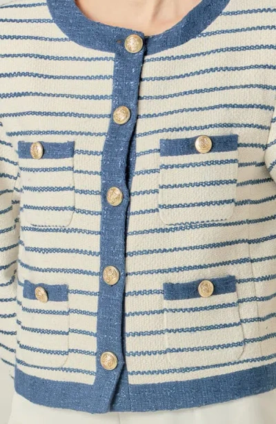 English Factory Crop Bouclé Jacket In Multi