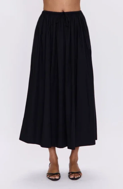 Pistola Noelle Stretch Cotton A-line Midi Skit In Black
