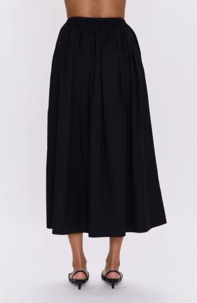 Pistola Noelle Stretch Cotton A-line Midi Skit In Black