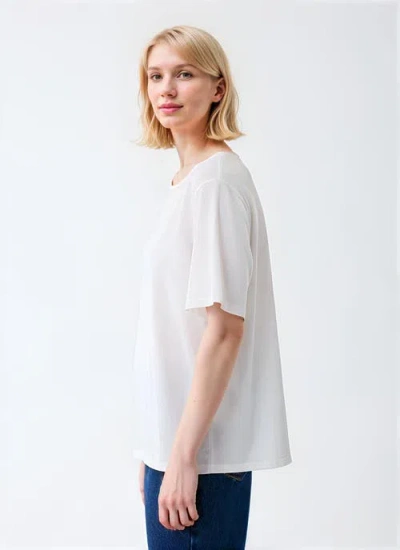 Majestic Filatures Soft Touch Short Sleeve Relaxed Fit T-shirt In White