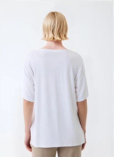 Majestic Filatures Soft Touch Short Sleeve Relaxed Fit T-shirt In White