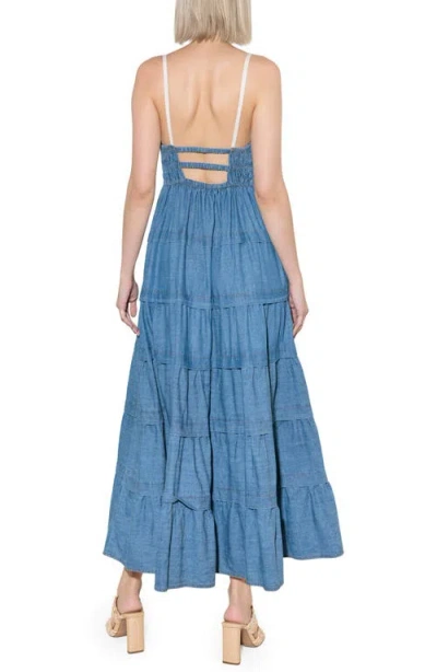 Freemarket Tiered Denim Maxi Dress