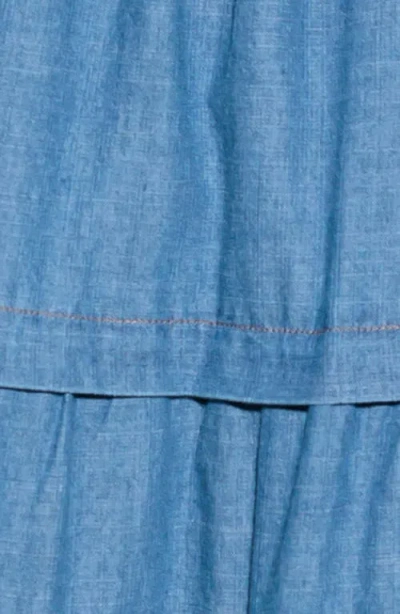 Freemarket Tiered Denim Maxi Dress