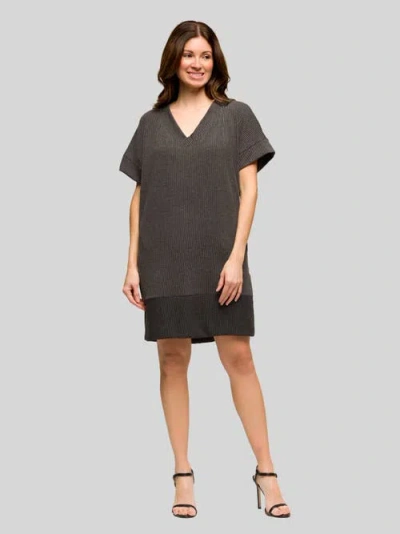 24seven Comfort Apparel V-neck Sleeveless Maxi Dress With Belt In Black