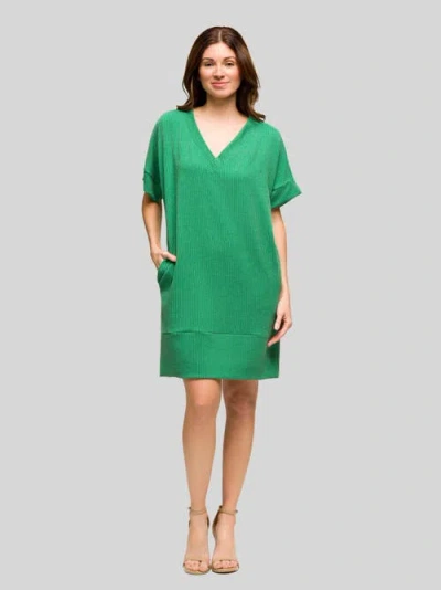 24seven Comfort Apparel V-neck Sleeveless Maxi Dress With Belt In Green
