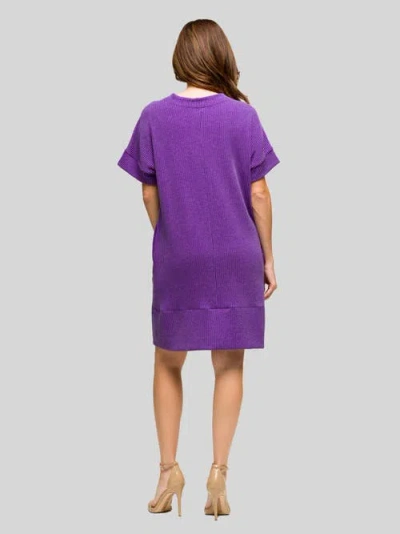 24seven Comfort Apparel V-neck Sleeveless Maxi Dress With Belt In Purple