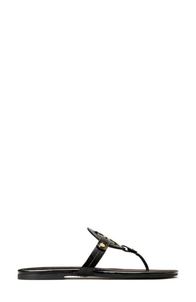 Tory Burch Leather Sandals With Logo On The Front
