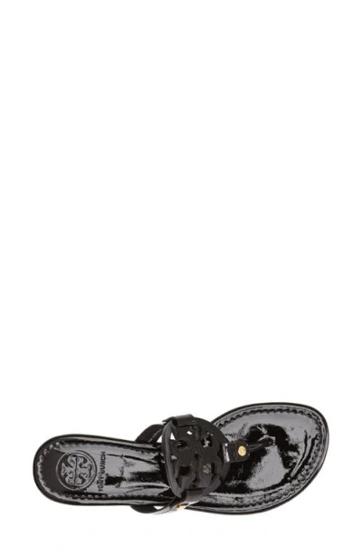 Tory Burch Leather Sandals With Logo On The Front