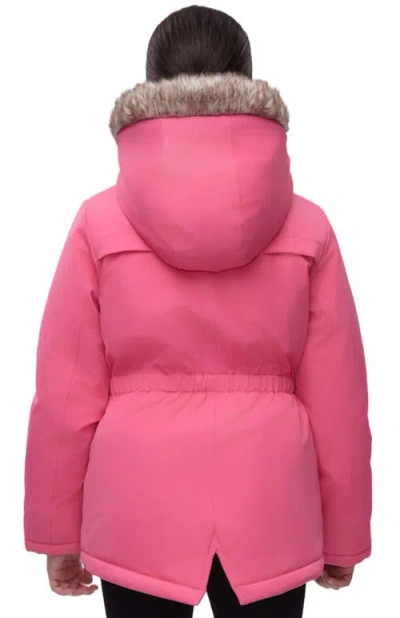 Rokka&rolla Kids' Cozy Fleece-lined Parka In Pink