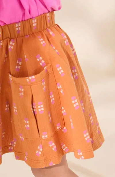 Next Kids' Pink Flaningo Cotton Top & Skirt Set In Blue