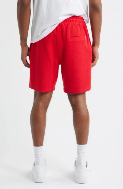 Billionaire Boys Club Bb Helmet Cotton Drawstring Shorts In Red