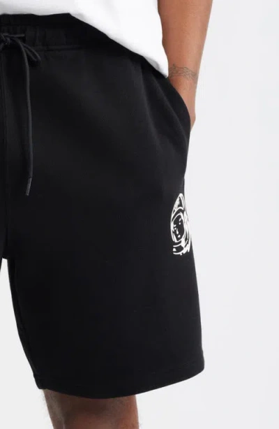 Billionaire Boys Club Bb Helmet Cotton Drawstring Shorts In Black