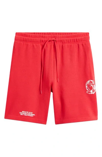 Billionaire Boys Club Bb Helmet Cotton Drawstring Shorts In Red