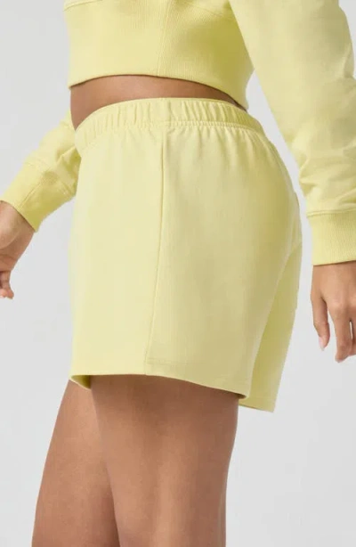 Florence By Mills Relaxed French Terry Shorts In Yellow
