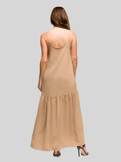 24seven Comfort Apparel Maternity Lightweight Spaghetti Strap Pocket Maxi Dress