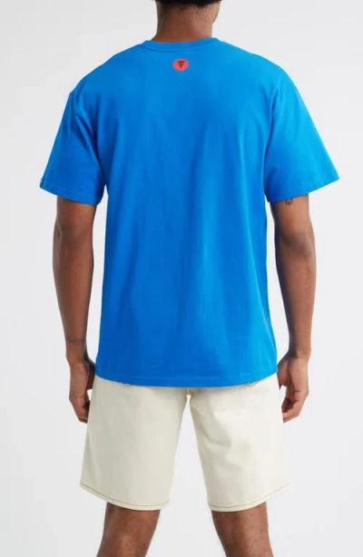 Icecream Checker Graphic T-shirt In Blue