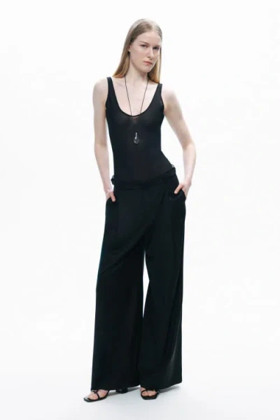 Nocturne Sheer Bodysuit In Black