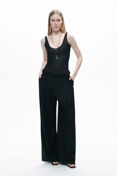 Nocturne Sheer Bodysuit In Black