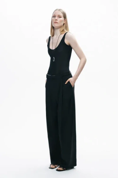 Nocturne Sheer Bodysuit In Black