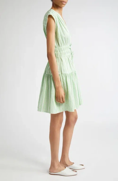 Derek Lam 10 Crosby Tora Stripe Pintuck Mini Dress