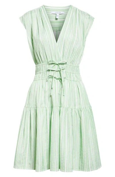 Derek Lam 10 Crosby Tora Stripe Pintuck Mini Dress