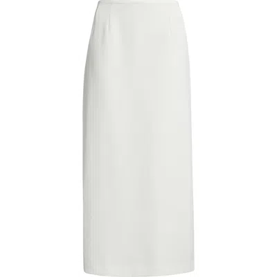 Kasper Stretch Midi Skirt In White
