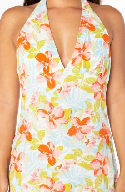 Roxy Ocean Boulevard Halter Minidress In Multi