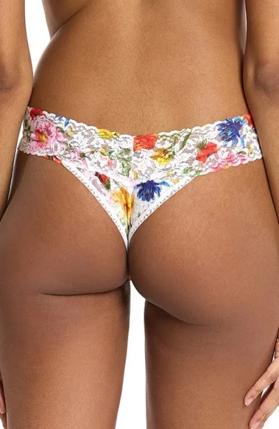 Hanky Panky Printed Signature Lace Original Rise Thong In Multi