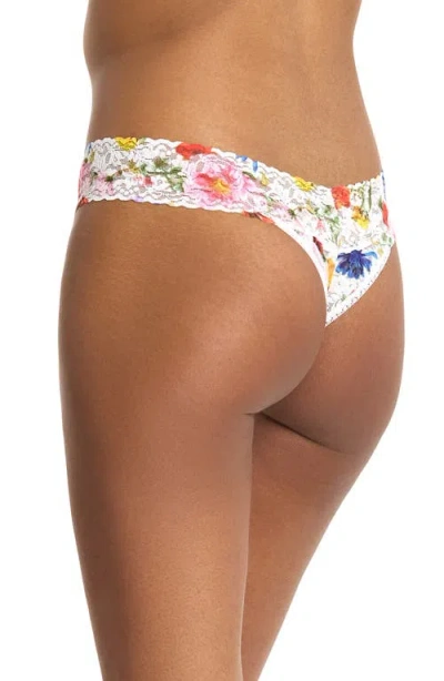 Hanky Panky Printed Signature Lace Original Rise Thong In Multi