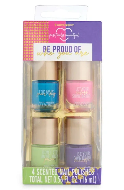 Taste Beauty Kids' Proud Of Yourself 4-pack Scented Nail Polishes