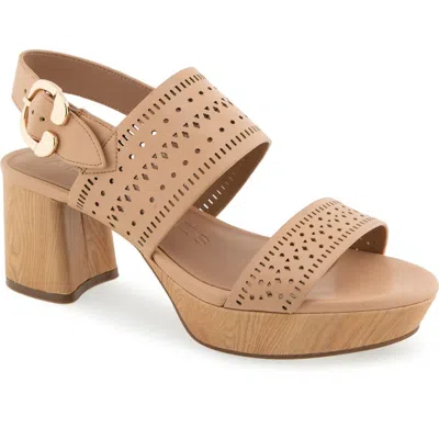 Aerosoles Camera Perforated Slingback Platform Sandal
