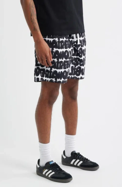 Billionaire Boys Club Bb Bubble Nylon Drawstring Shorts In Black