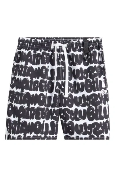 Billionaire Boys Club Bb Bubble Nylon Drawstring Shorts In Black