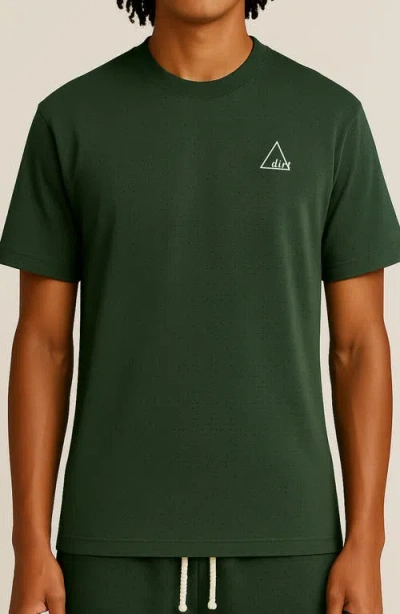 D.rt Perforated Cotton T-shirt In Green