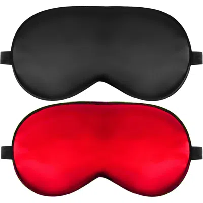 Silksilky 2 Pcs Silk Elastic Band Sleep Eye Mask Set