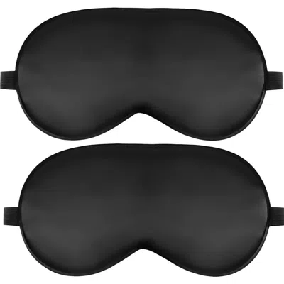 Silksilky 2 Pcs Silk Elastic Band Sleep Eye Mask Set