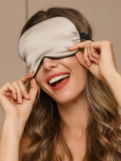 Silksilky 2 Pcs Silk Elastic Band Sleep Eye Mask Set