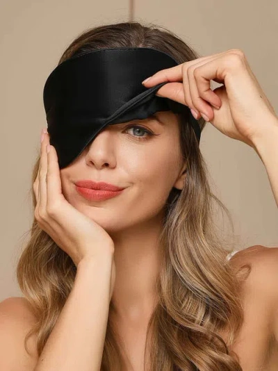 Silksilky 2 Pcs Silk Elastic Band Sleep Eye Mask Set