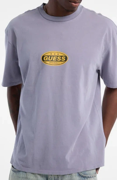 Guess Originals Striker Oversize Graphic T-shirt In Purple