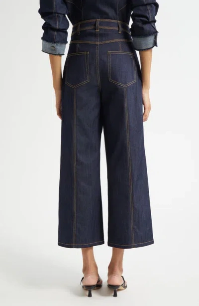 Cinq À Sept Madi Crop Wide Leg Jeans In Blue