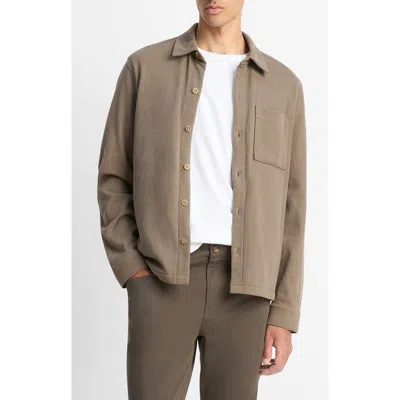 Vince Sueded Jersey Button Front Shirt